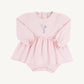 Beaufort Bonnet Long Sleeve Daisy Diaper Cover Dress--Palm Beach Pink with Balloon Embroidery