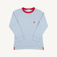 Beaufort Bonnet Long Sleeve Carter Crewneck--Barrington Blue Stripe with Richmond Red