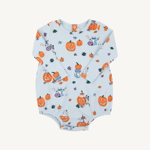 Beaufort Bonnet Long Sleeve Patton Play Bubble--Candy and Critters (Buckhead Blue)