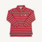 Beaufort Bonnet Prim and Proper Polo--Richmond Red, Kiawah Kelly Green and Palmetto Pearl Stripe