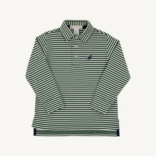 Beaufort Bonnet Prim and Proper Polo--Grier Green Stripe