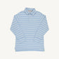 Beaufort Bonnet Prim and Proper Polo Long Sleeve-Sarasota Sky Stripe