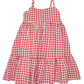 Lulu Bebe Mollie Red Gingham Spaghetti Strap Dress