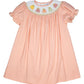 Lulu Bebe Emma Pumpkin Smocked Bishop
