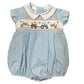 LuLu BeBe Blake Boy's Pumpkin Time Smocked Pleated Bubble