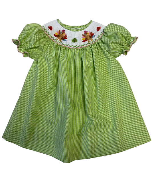 LuLu BeBe Emma Smocked Turkey Bishop
