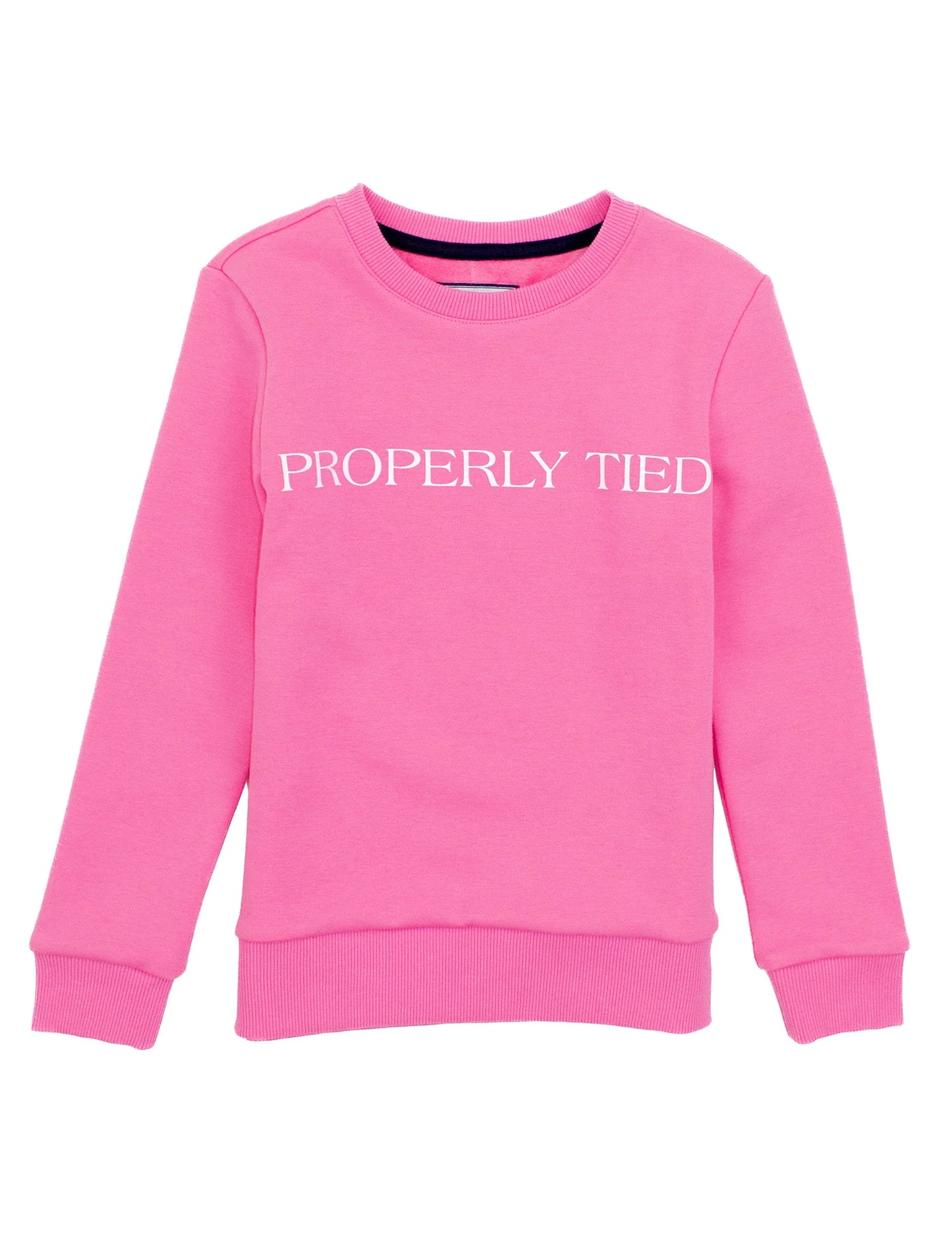 Properly Tied Girls Laurel Crew--Pink