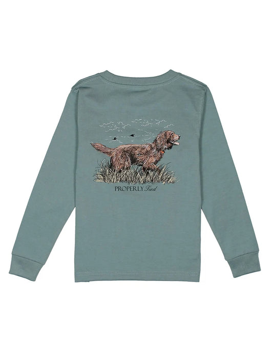 Properly Tied Baby Boykin Long Sleeve Steel Blue