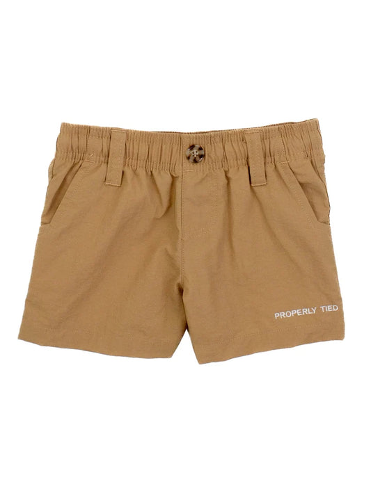 Properly Tied Boys Mallard Shorts--Camel