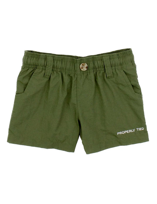 Properly Tied Boys Mallard Short--Olive