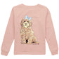 Properly Tied Girls Goldendoodle Long Sleeve Peach T-Shirt