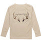 Properly Tied Boys Performance Tee Long Sleeve Vintage Antler--Sand