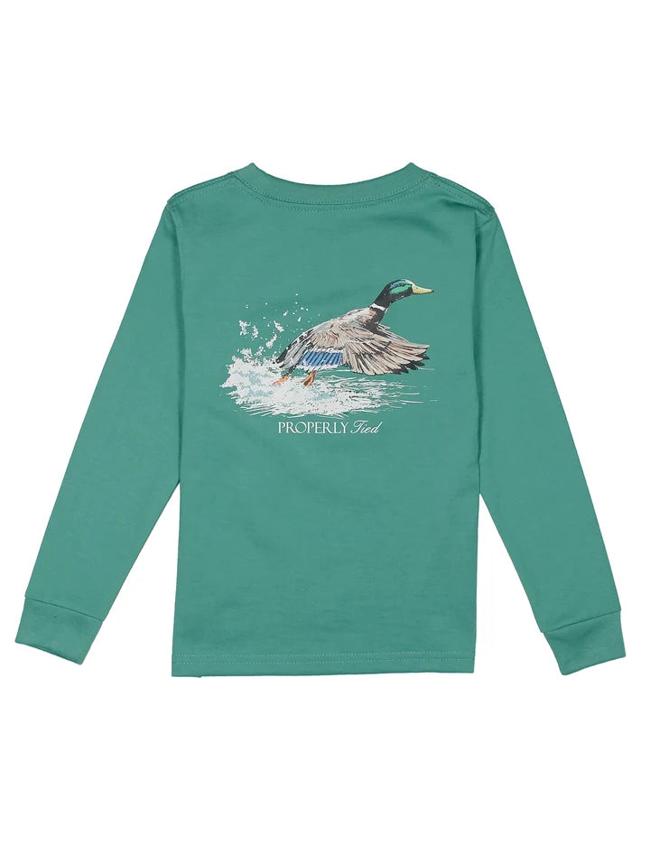 Properly Tied Boys Lift Off Long Sleeve Teal