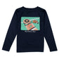 Properly Tied Boys Long Sleeve Performance--First Down River Blue