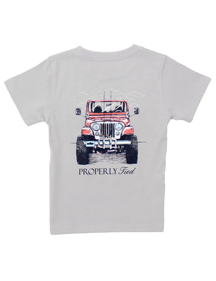 Properly Tied Baby Rod Runner Short Sleeve T-Shirt-- Ice Grey