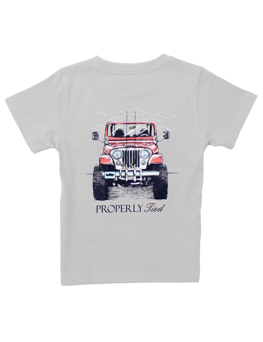 Properly Tied Baby Rod Runner Short Sleeve T-Shirt-- Ice Grey
