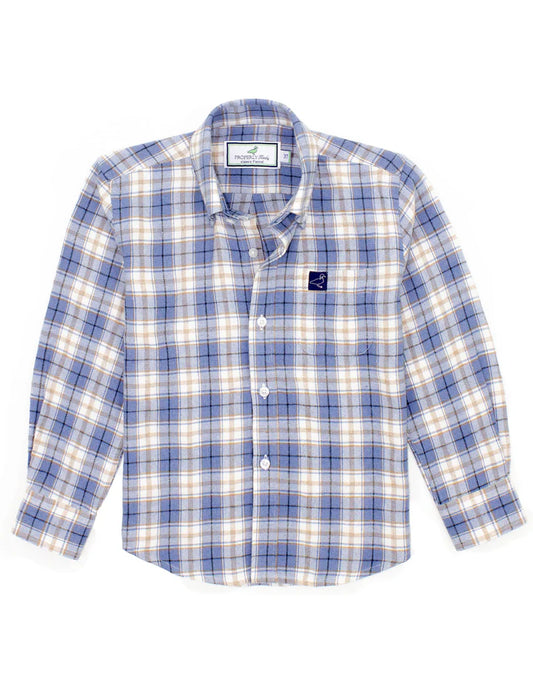 Properly Tied Boys Classic Flannel--Winter Breeze