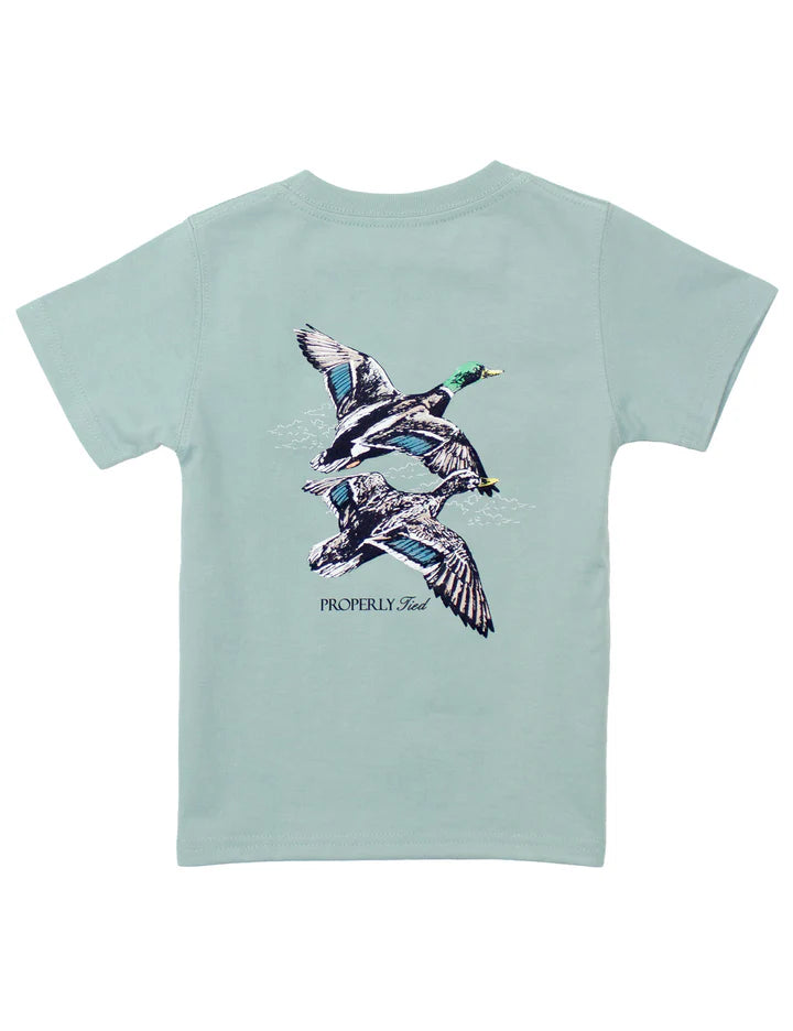 Properly Tied Baby Migration Short Sleeve T-Shirt-- Marine Mist