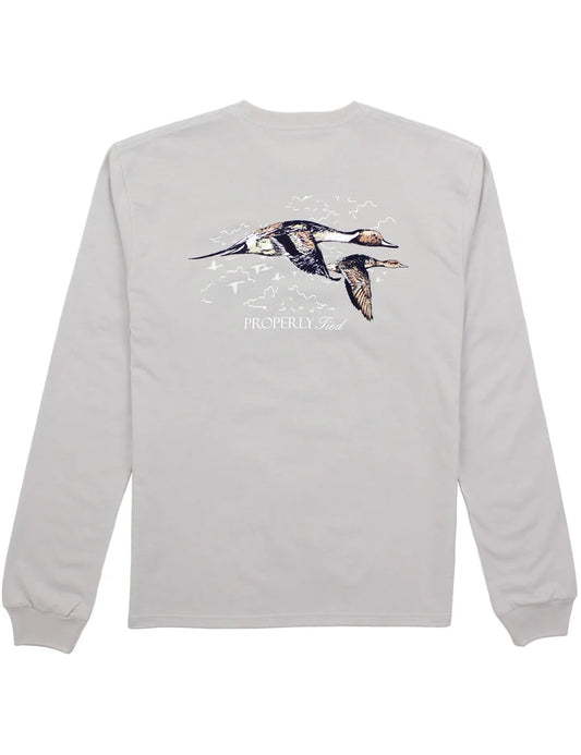 Properly Tied Boys Pintails Long Sleeve Ice Grey