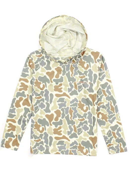 Properly Tied Boys Sportsman Performance Hoodie Field Camouflage