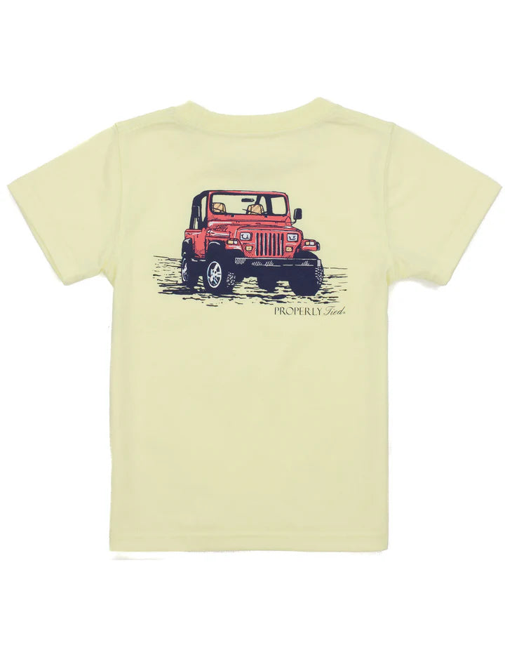 Properly Tied Baby Leaderboard Short Sleeve T-Shirt-- Light Yellow