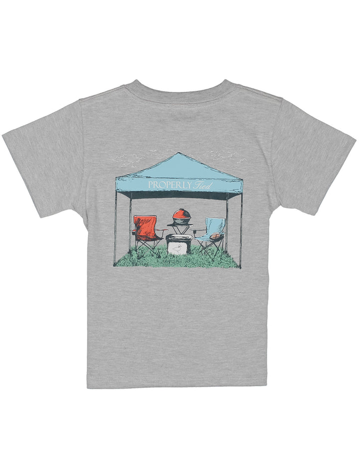 Properly Tied Boys Short Sleeve T-Shirt--Tailgate Light Grey
