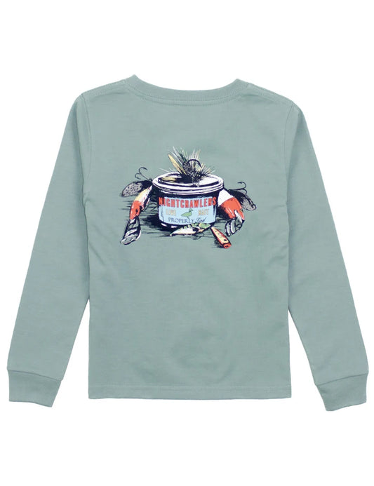 Properly Tied Baby Bait and Tackle Long Sleeve--Fog