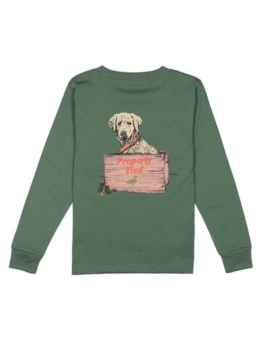 Properly Tied Boys Little Shot Long Sleeve Fern Green