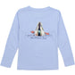 Properly Tied Boys Performance Tee Long Sleeve Diving Mallard--Light Blue