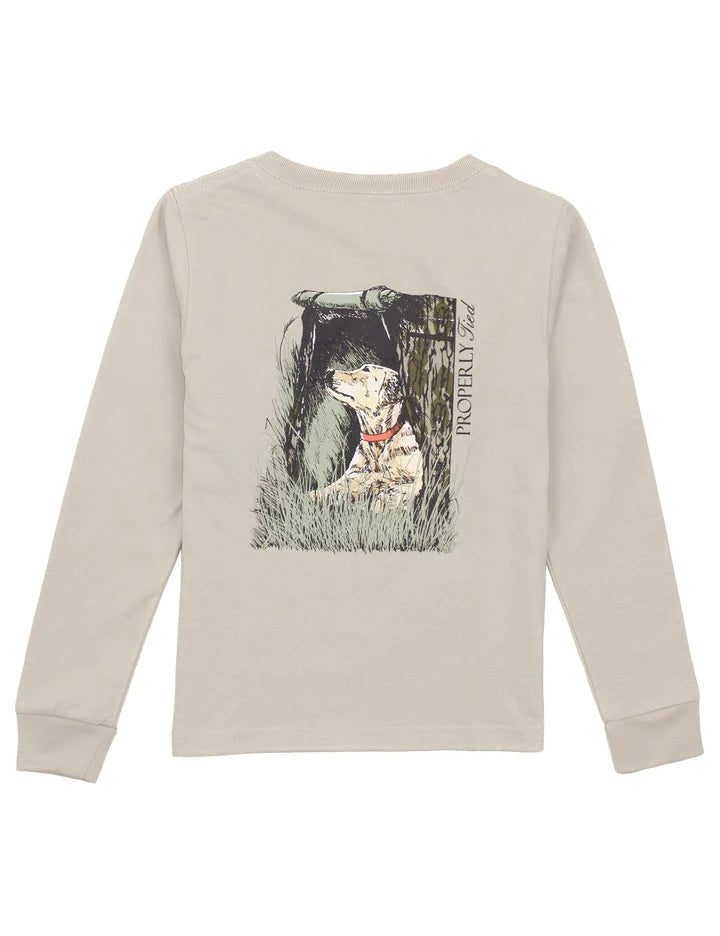 Properly Tied Boys Mossy Oak Lab Long Sleeve--Linen