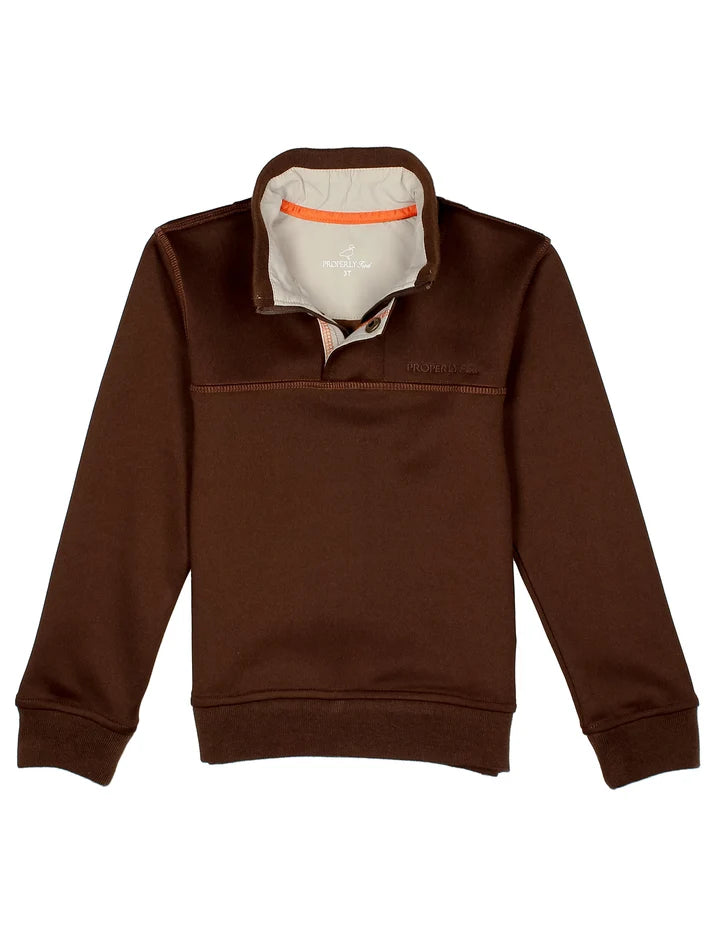 Properly Tied Kennedy Pullover--Bark