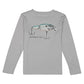 Properly Tied Boys Performance Long Sleeve Tee--Swimbait Ice Grey