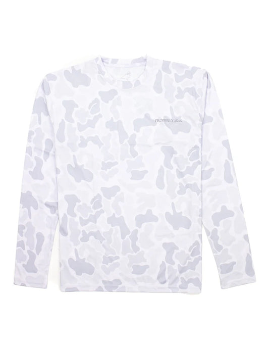 Properly Tied Sportsman Performance Long Sleeve--Snow Camo