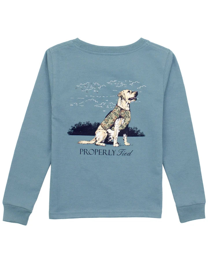 Properly Tied Boys Good Boy Long Sleeve Steel Blue