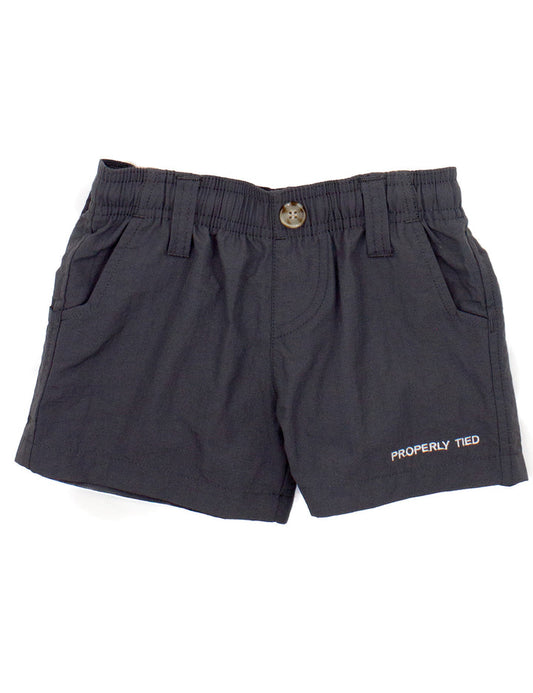 Properly Tied Boys Mallard Short--Charcoal