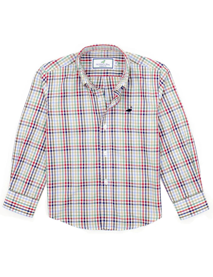 Properly Tied Boys Seasonal Sportshirt--Autumn Trail