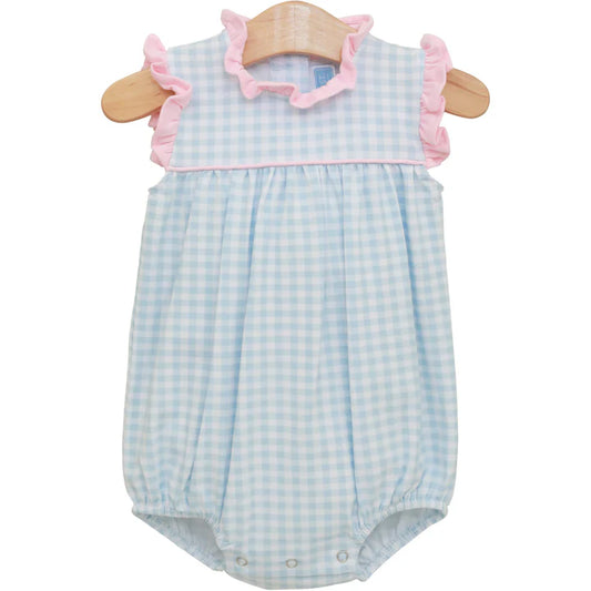 Trotter  Street  Meredith Bubble- Light Blue Gingham/Light Pink