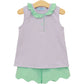 Trotter Street Nora Short Set--Lavender Stripe/Mint
