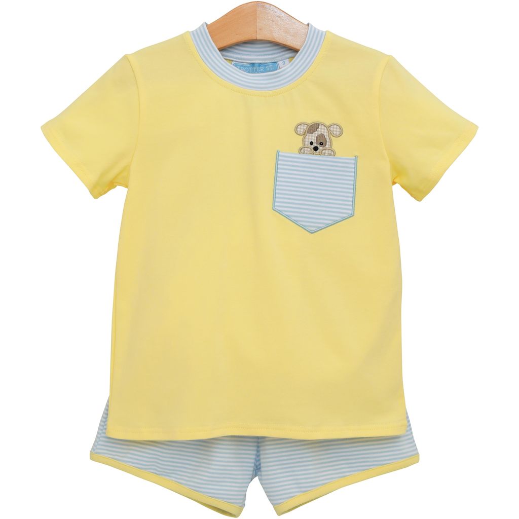 Trotter Street Puppy Paws Short Set