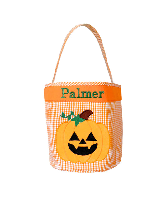 Bits and Bows Customizable Jack-o-Lantern Pumpkin Tote