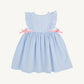 Beaufort Bonnet Pammy's Pinafore Dress Breakers Blue Seersucker/Sandpearl Pink