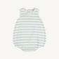 Beaufort Bonnet Prim and Proper Polo Onesie--Gibson Island Green Stripe