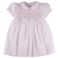 Feltman Brothers Pink Scalloped Pearl Smocked Dress