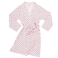 Pink Chicken Womens Organic Robe - Pink Tiny Flower Block Print