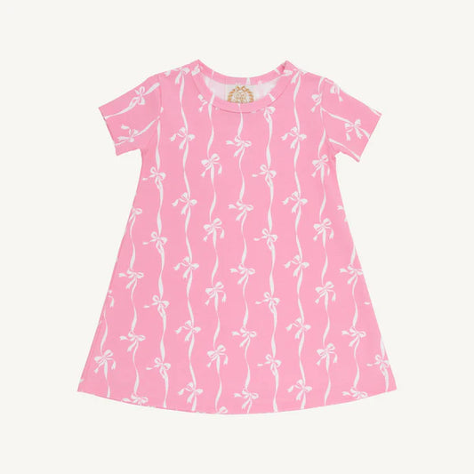 Beaufort Bonnet Polly Play Dress--Bell Court Bows (Hampton Hot Pink)