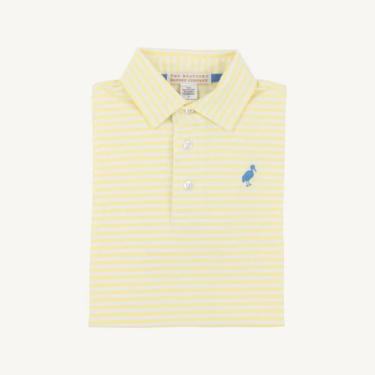 Beaufort Bonnet Prim and Proper Polo--Lake Worth Yellow Stripe