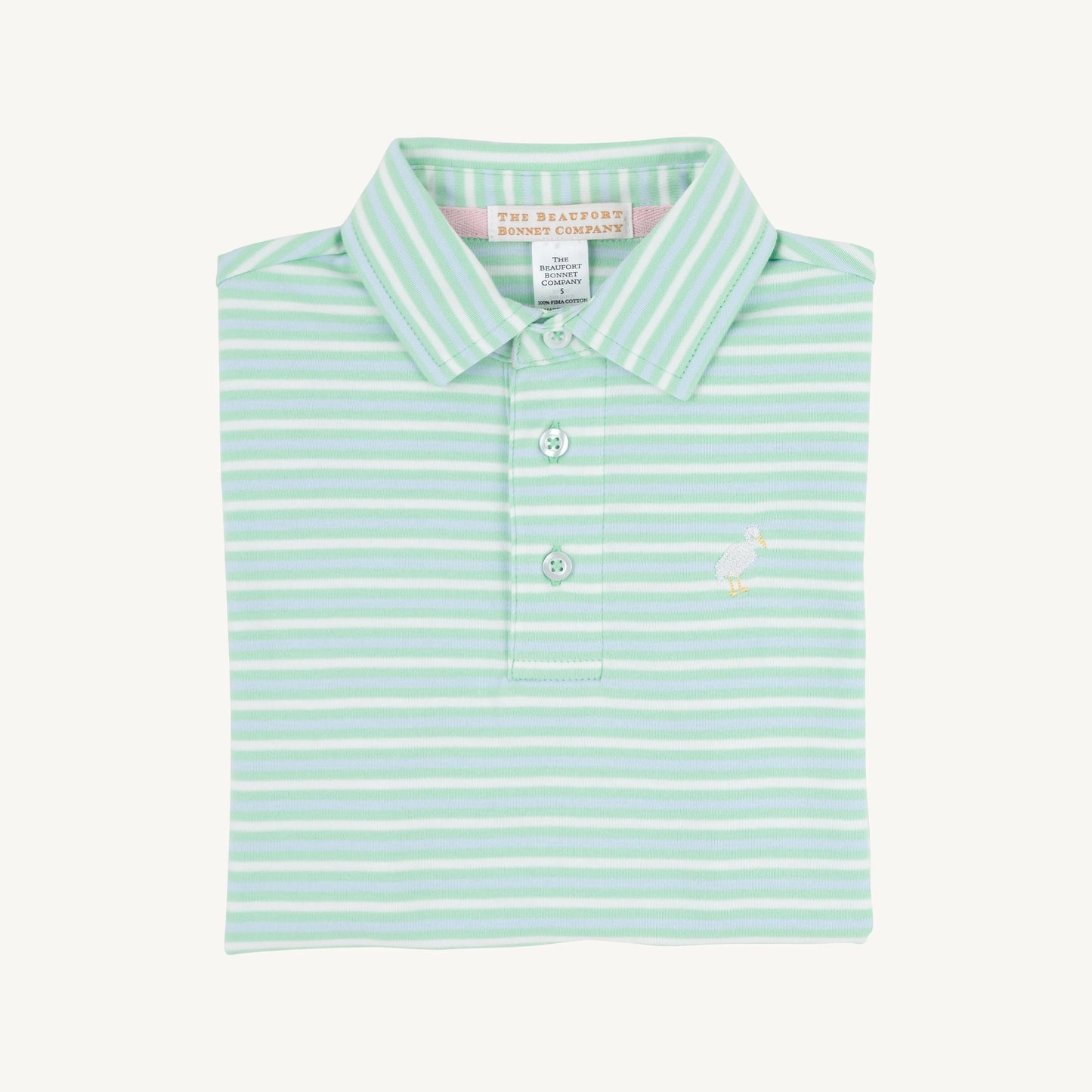 Beaufort Bonnet Prim and Proper Polo--Grace Bay Green Stripe