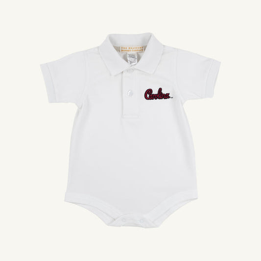 Beaufort Bonnet Prim and Proper Polo Onesie--South Carolina Spirit