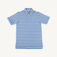 Beaufort Bonnet Prim and Proper Polo Onesie--Barbados Blue Stripe