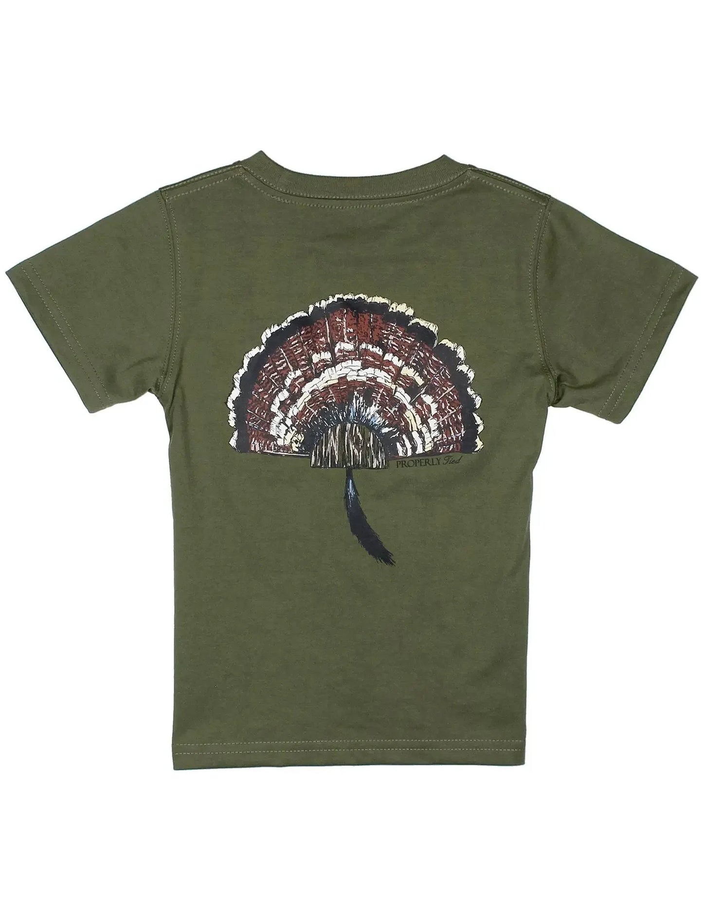 Properly Tied Boys Turkey Mount Olive Short Sleeve T-Shirt